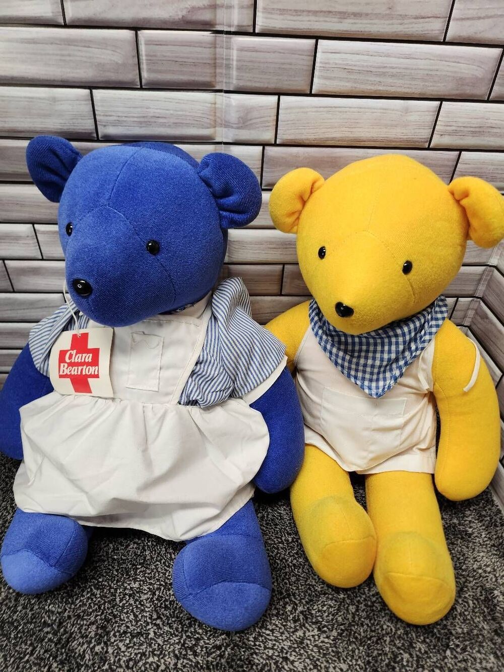 NORTH AMERICAN BEAR COMPANY CLARA BEARTON Yellow and Blue Bear #A86